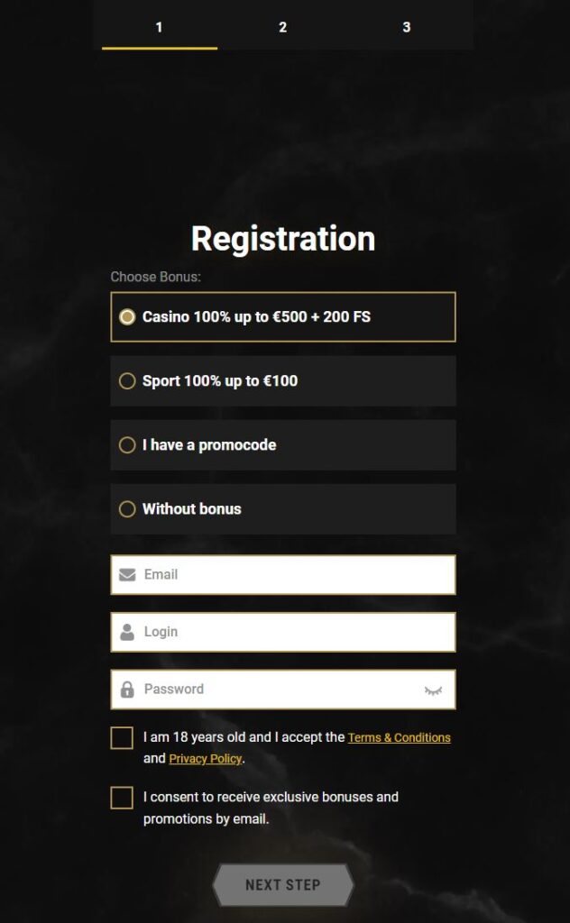 casinoly casino registration