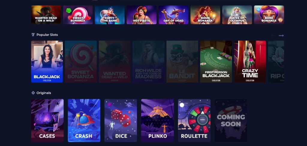 RainBet Casino games