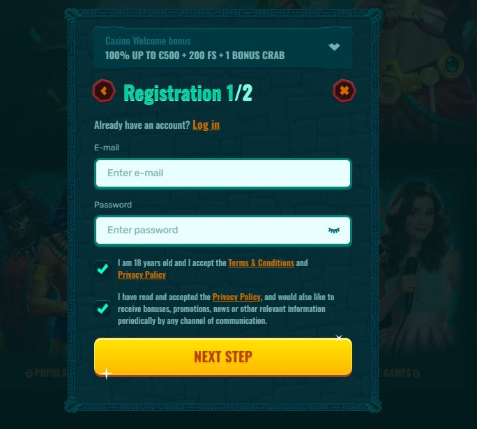 Spinanga Casino registration