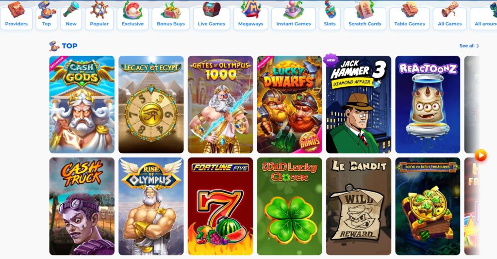 Posido Casino slots games